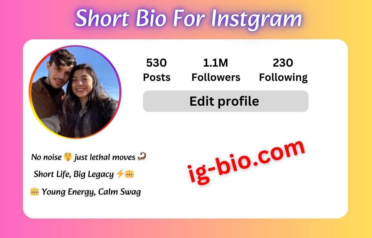 2 line bio for instagram