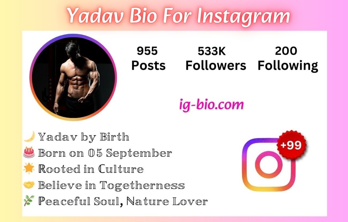 Instagram Bio For Yadav