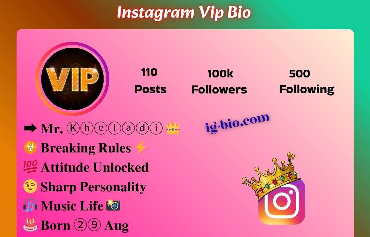 Instagram VIP Bio