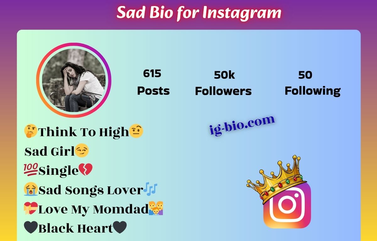 Sad Bio for Instagram