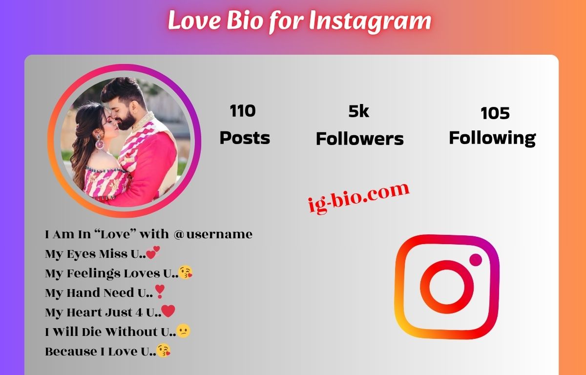 Love Bio For Instagram